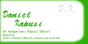daniel kapusi business card