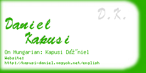 daniel kapusi business card